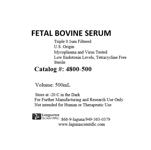 Fetal Bovine Serum, 500 ml/bottle, Sterile, US origin