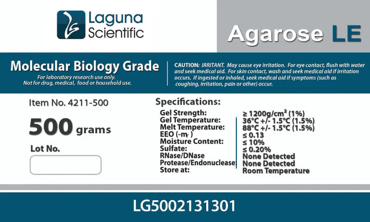 Agarose LE (Low EEO) powder, 500 gm, Molecular biology grade