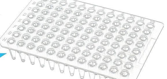 96 Well, No-Skirt, clear Raised plate,0.2 ml, 10/pk - laguna scientific